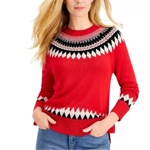 Charter Club Fair Isle Sweater size Large - Picture 1 of 7